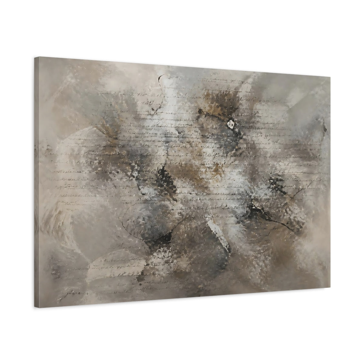 Main Mockup. Abstract Abstract Texture Brown Gray Abstract shown as stretched canvas wall art
