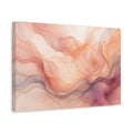 Side Mockup 4. Abstract Abstract Flow Pink Gold Abstract shown as stretched canvas wall art