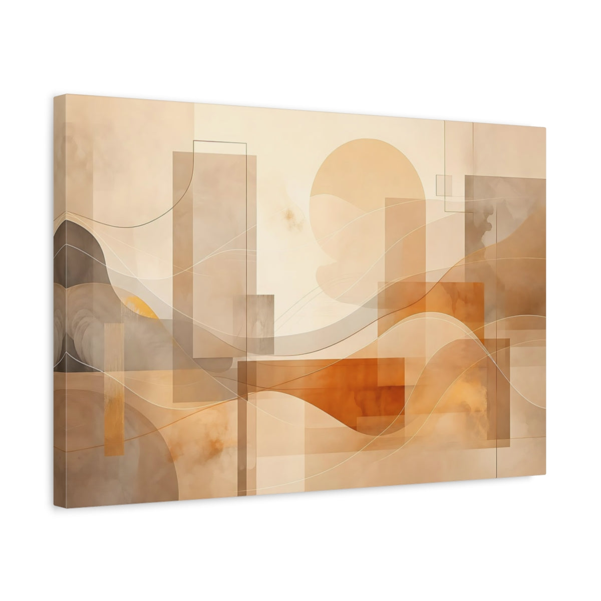 Side Mockup 3. Abstract Abstract Forms Abstract Geometric shown as stretched canvas wall art