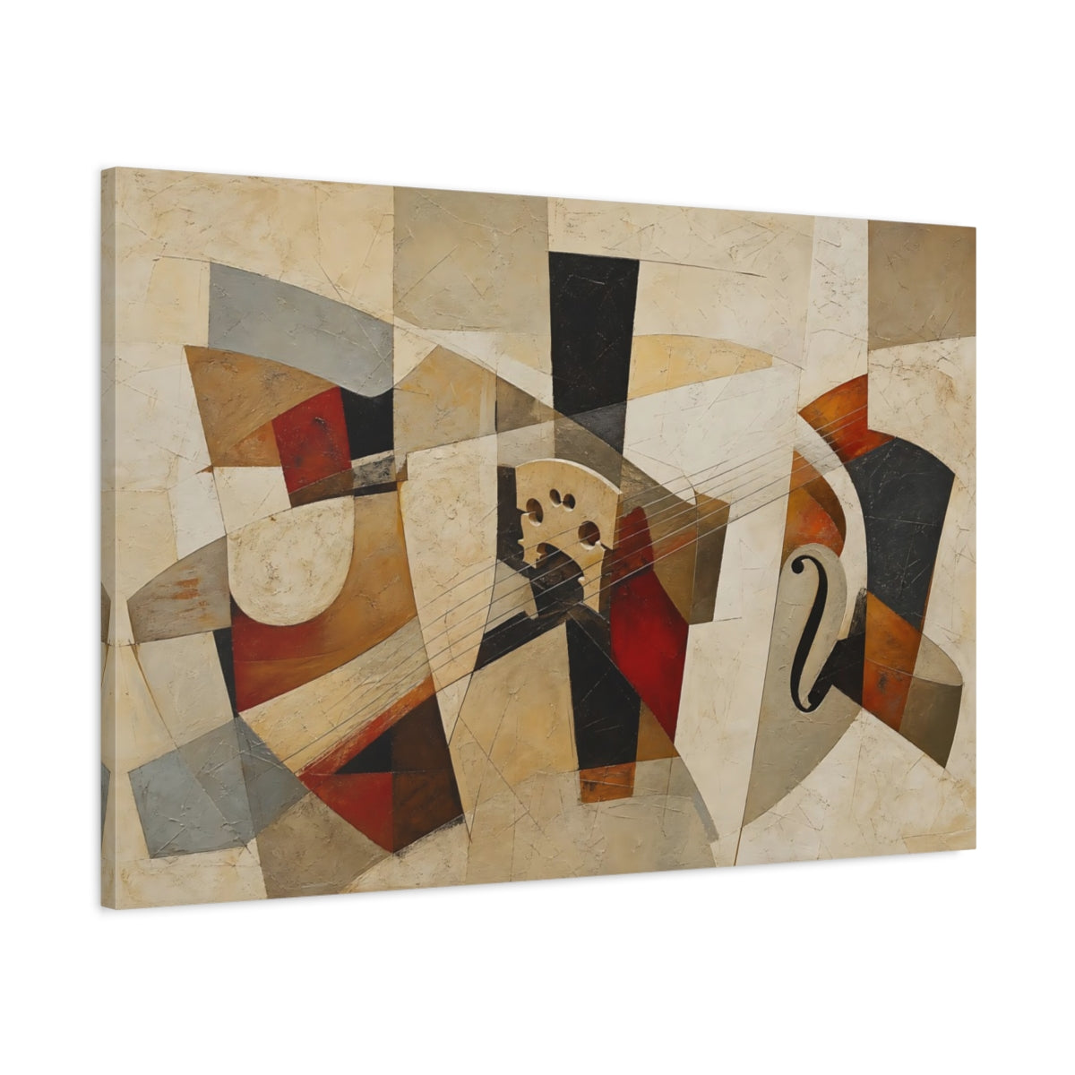 Main Mockup. Abstract Musical Instruments Abstract Music Art shown as stretched canvas wall art
