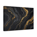 Side Mockup 4. Abstract Abstract Pattern Black Gold Abstract shown as stretched canvas wall art