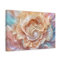 Side Mockup 4. Abstract Pearl Camera Opalescent Pastels shown as stretched canvas wall art