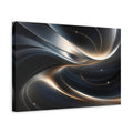 Side Mockup 4. Abstract Abstract Waves Metallic Wave Abstract shown as stretched canvas wall art