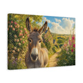 Side Mockup 4. Animals Donkey Donkey Countryside shown as canvas print