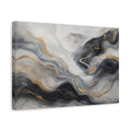 Side Mockup 4. Nature Abstract Landscape Grey Gold Abstract Landscape shown as stretched canvas wall art