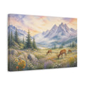Side Mockup 4. Nature Deer Mountain Deer shown as canvas print