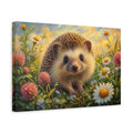 Side Mockup 4. Nature Hedgehog Cute Hedgehog shown as canvas print