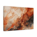 Side Mockup 4. Nature Rocky Path Orange And Grey Landscape shown as stretched canvas wall art