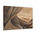 Side Mockup 4. Nature Sand Dunes Brown And Beige shown as stretched canvas wall art
